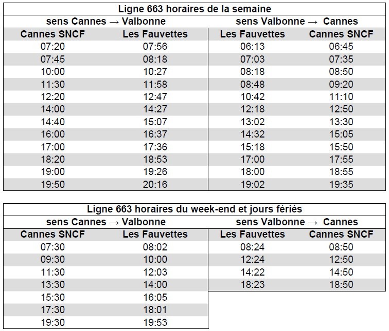 Bus ligne 663